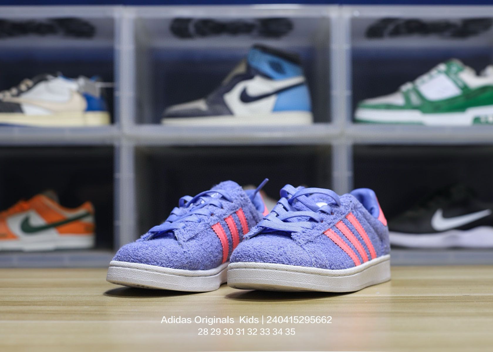 Adidas clover pig leather sneakers "blue"