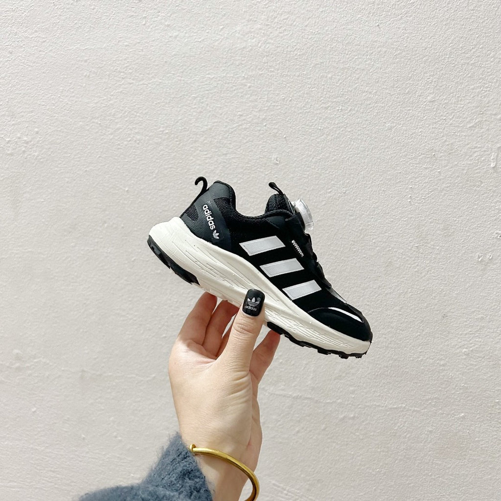 Adidas twist button mesh children's" black, white"