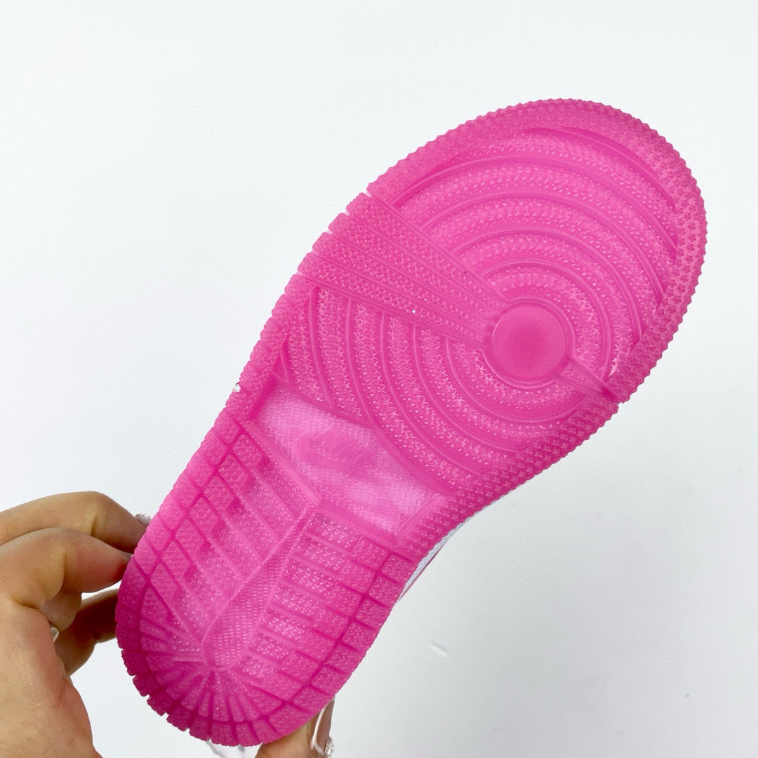 Joe 1 high top stitching" white, Pink, dark purple"