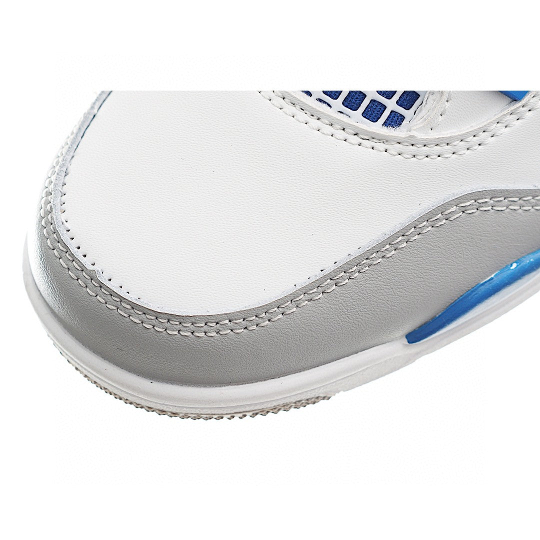NK AJ 4th generation lace-up basketball air cushion children's shoes" white, gray, blue"