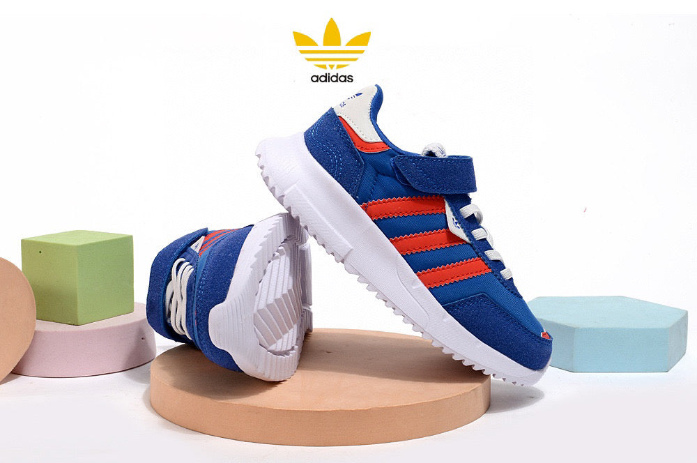 Adidas clover lightweight soft sole" blue, red"