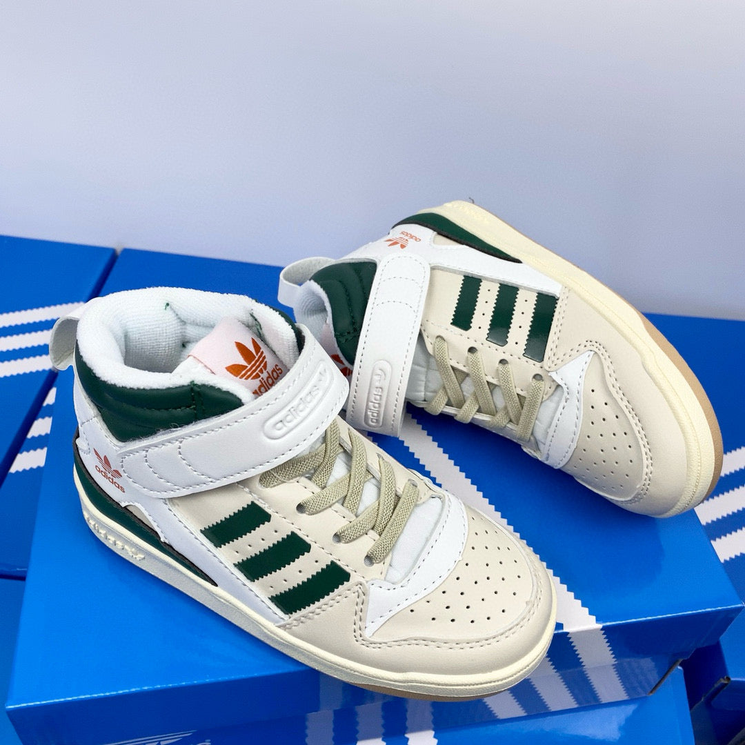 Adidas 84 high-top children's shoes" white, green"