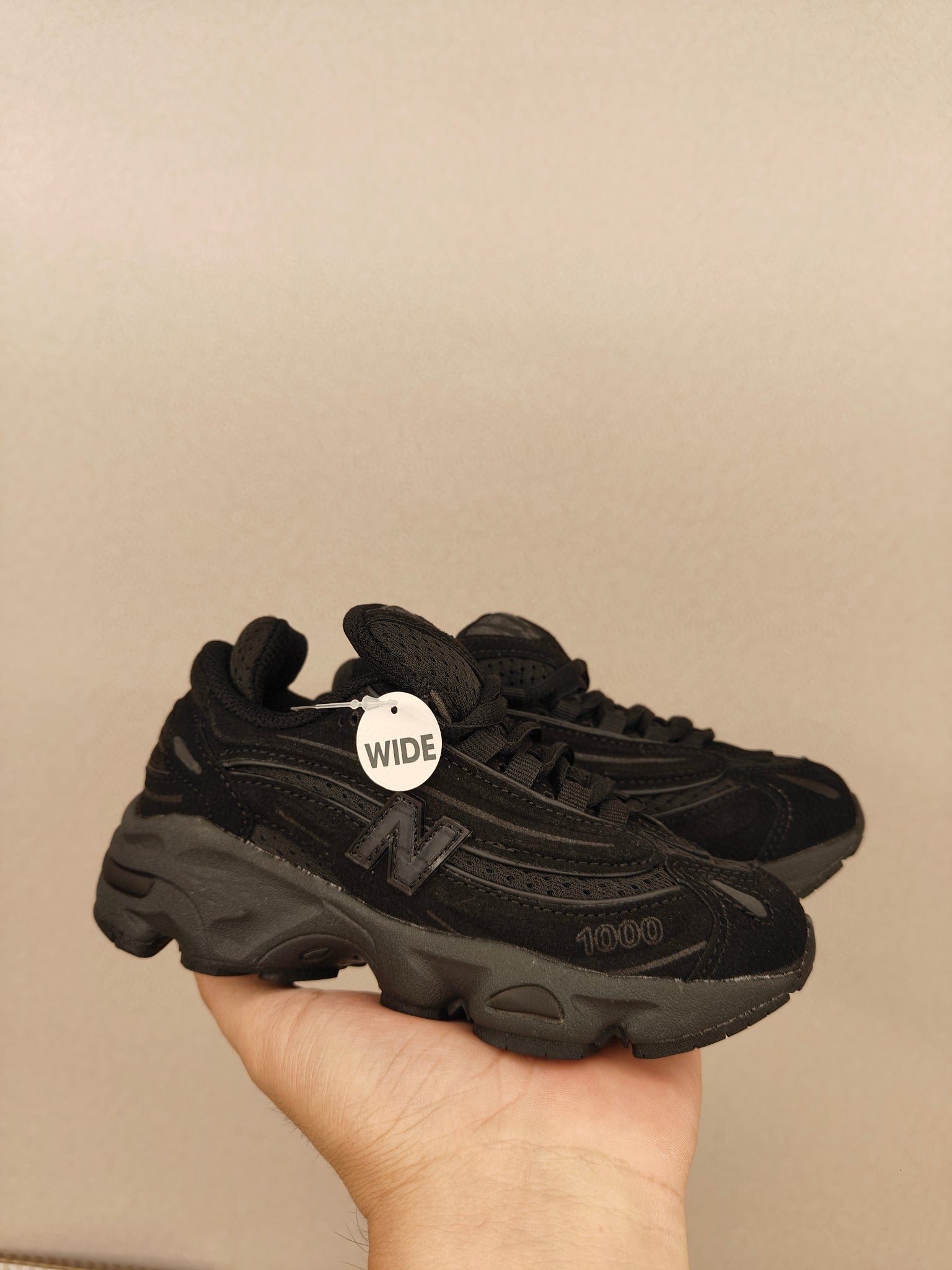 NB1000 lace-up children's shoes" black"