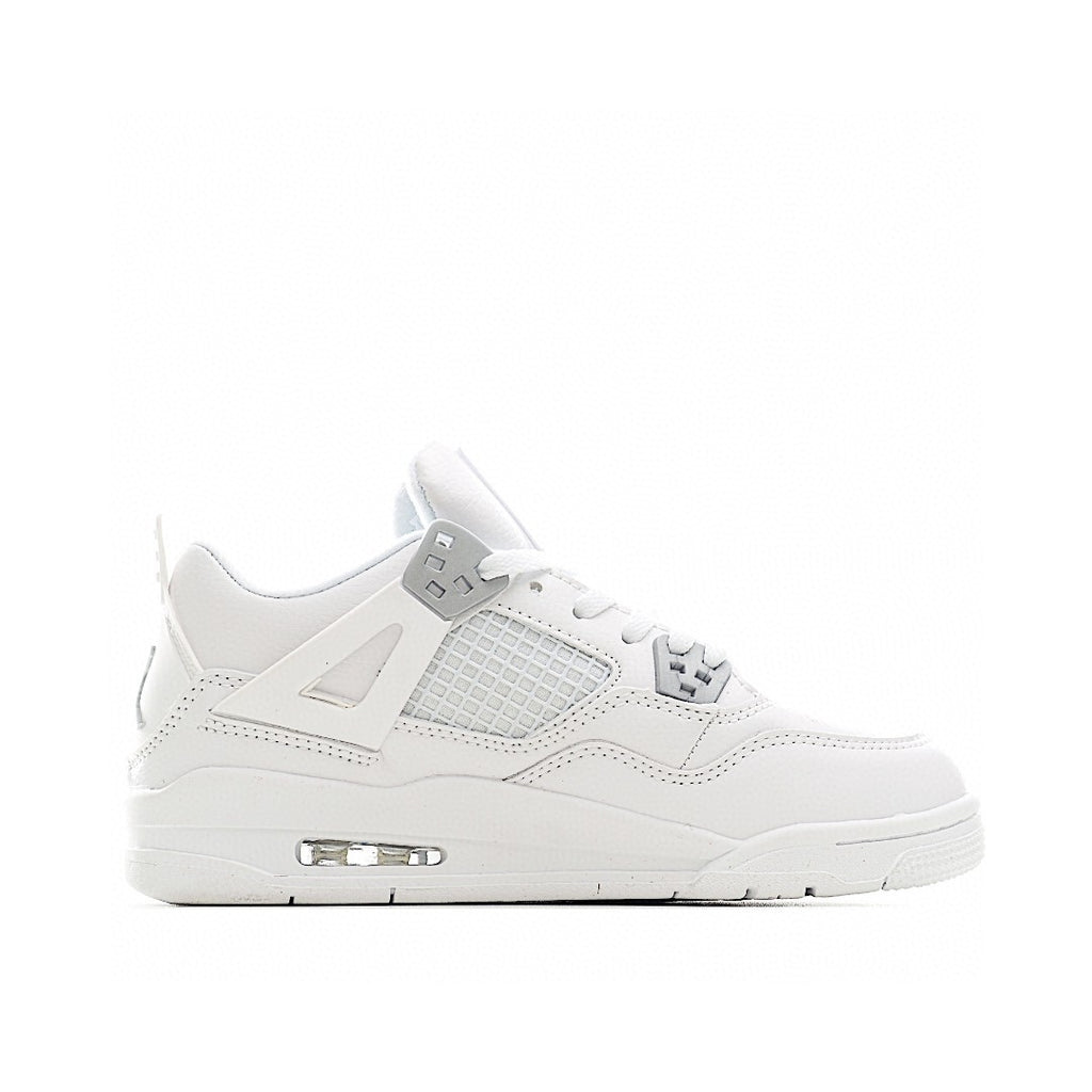 NK AJ 4th generation lace-up basketball air cushion children's shoes" white"