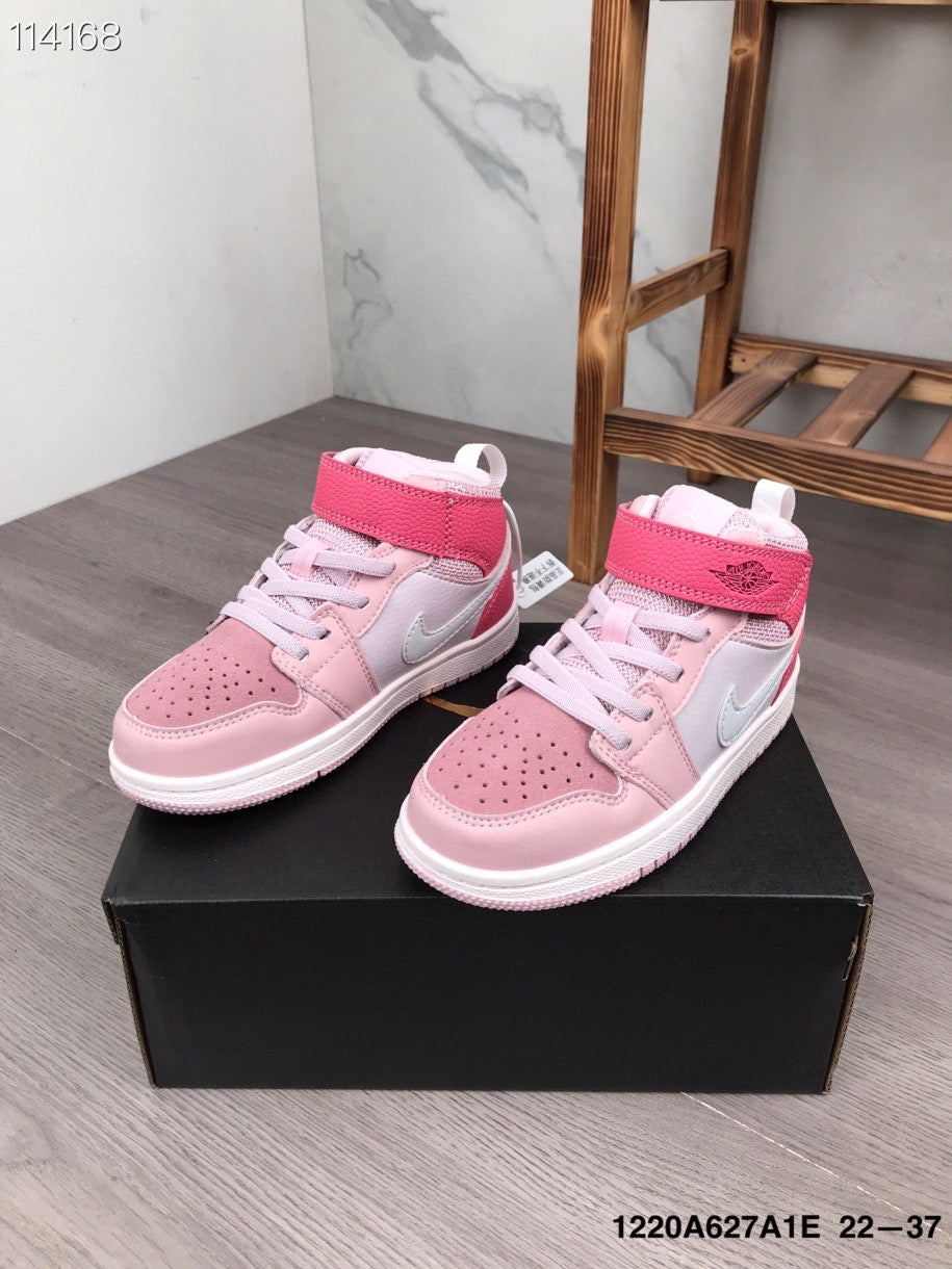 Joe's high-top Velcro children's shoes" pink"