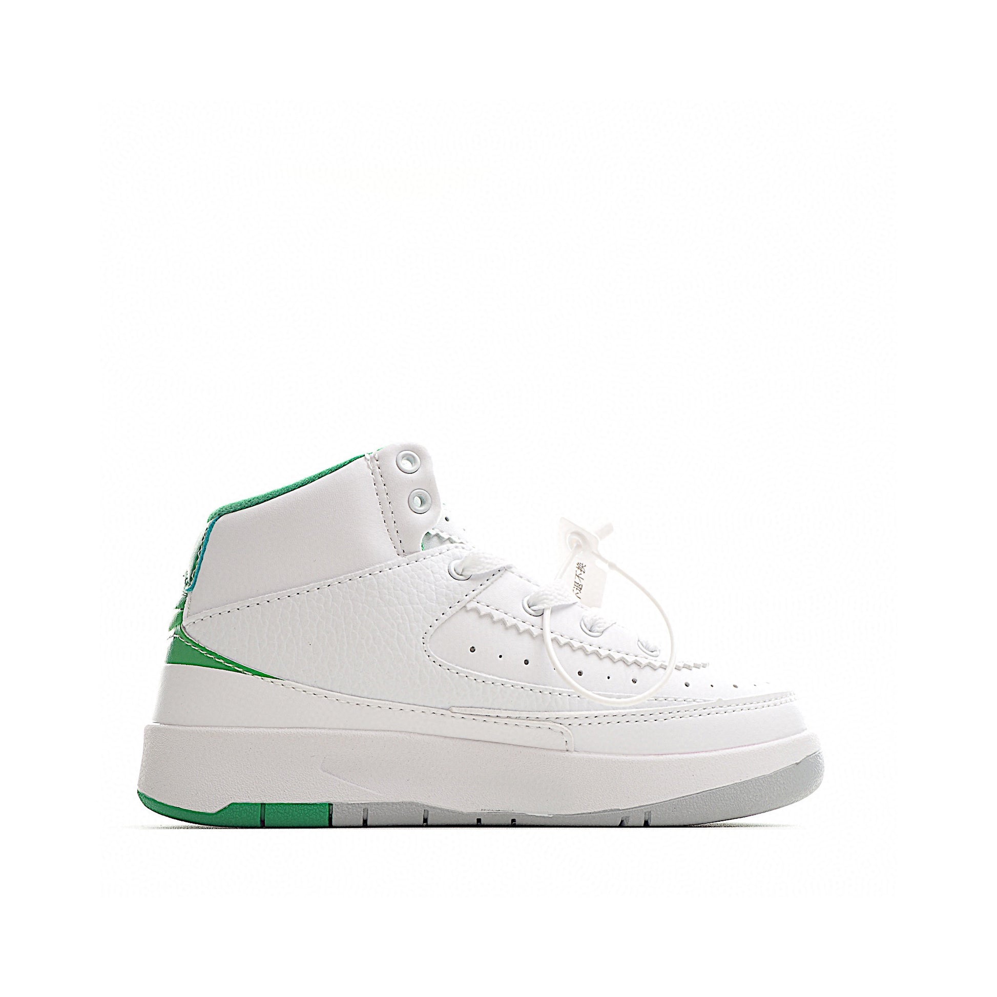 Jordan 2 retro running shoes for kids " white, green"