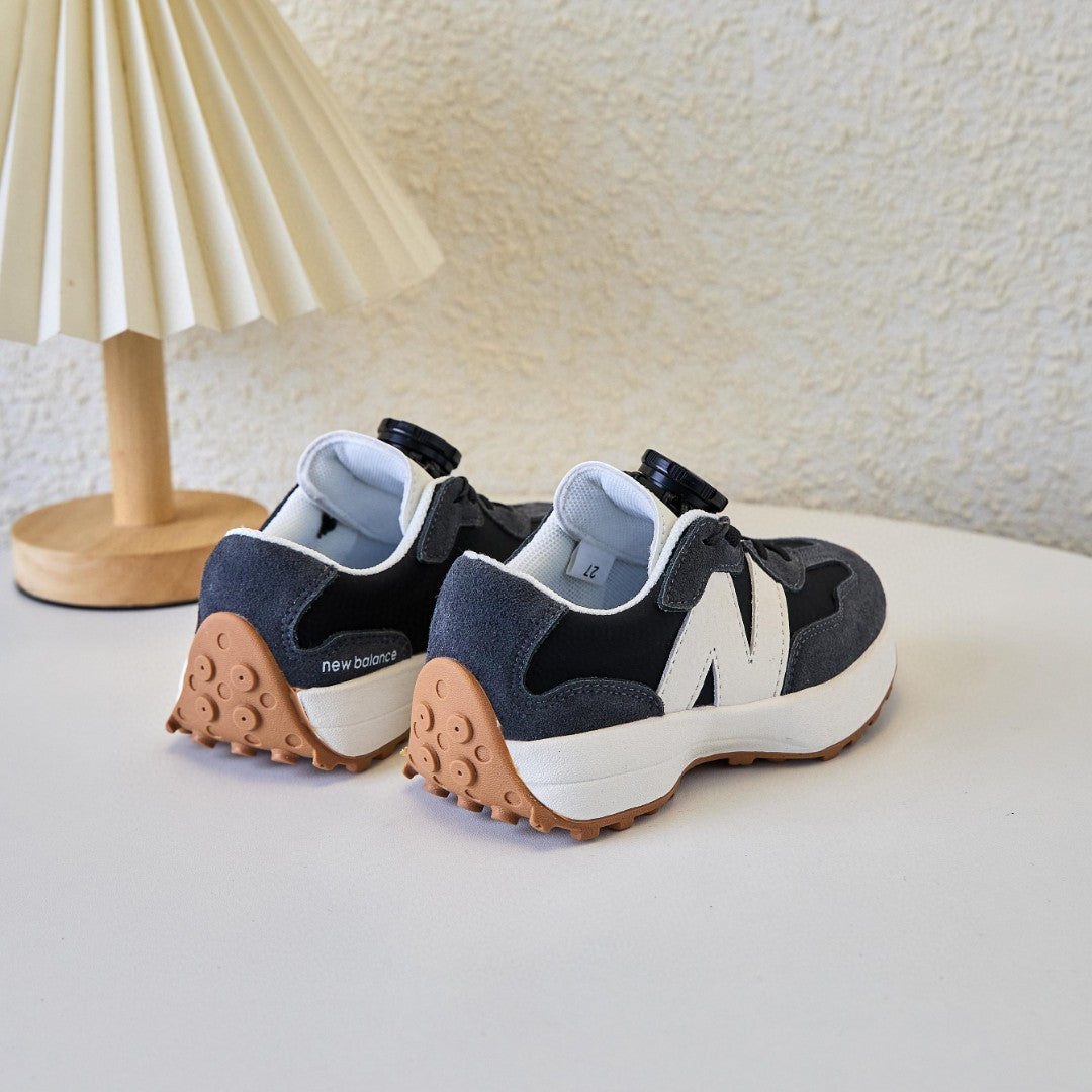 NB327 Rotating Buckle Waffle Gump Children's Shoes" navy"