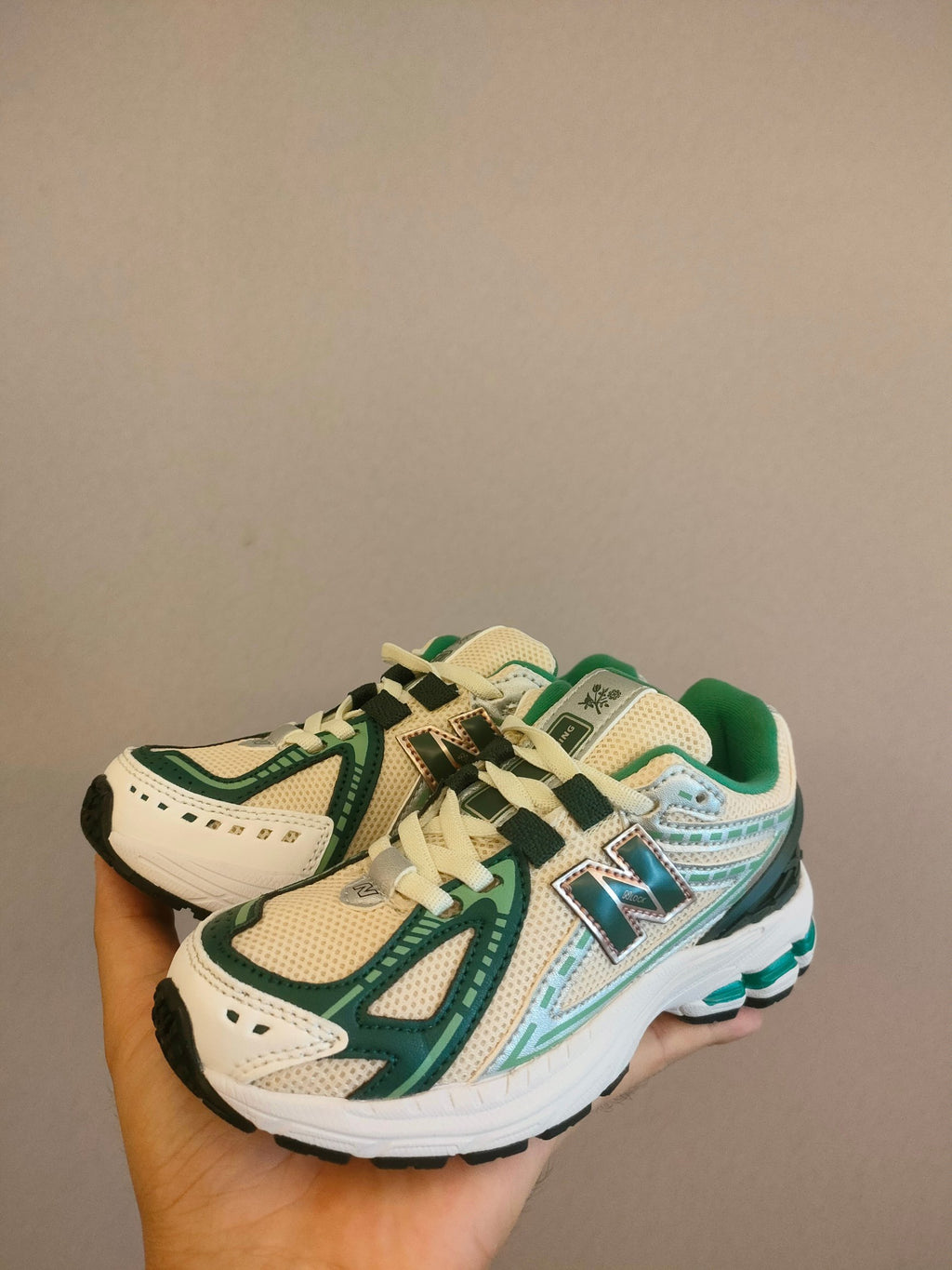 NB1906 parent-child sports shoes" white, green"