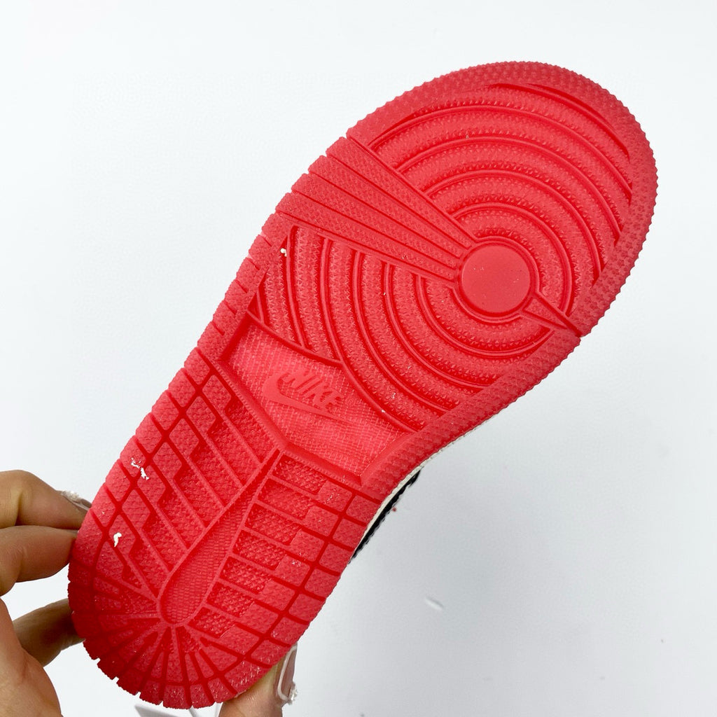 Joe 1 high top stitching" white, red"