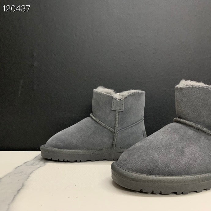 UGG mahogany buckle children's snow boots"  gray"