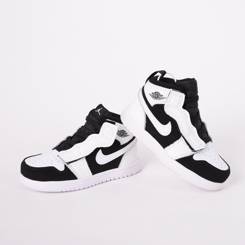 Jordan high top elastic band"  white, black"