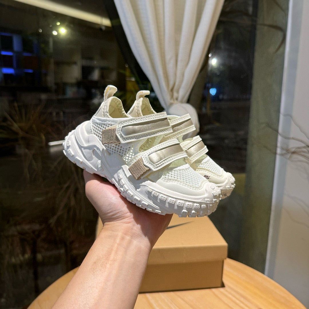 Nike tire bottom Velcro hollow sandals" light cream/ beige"