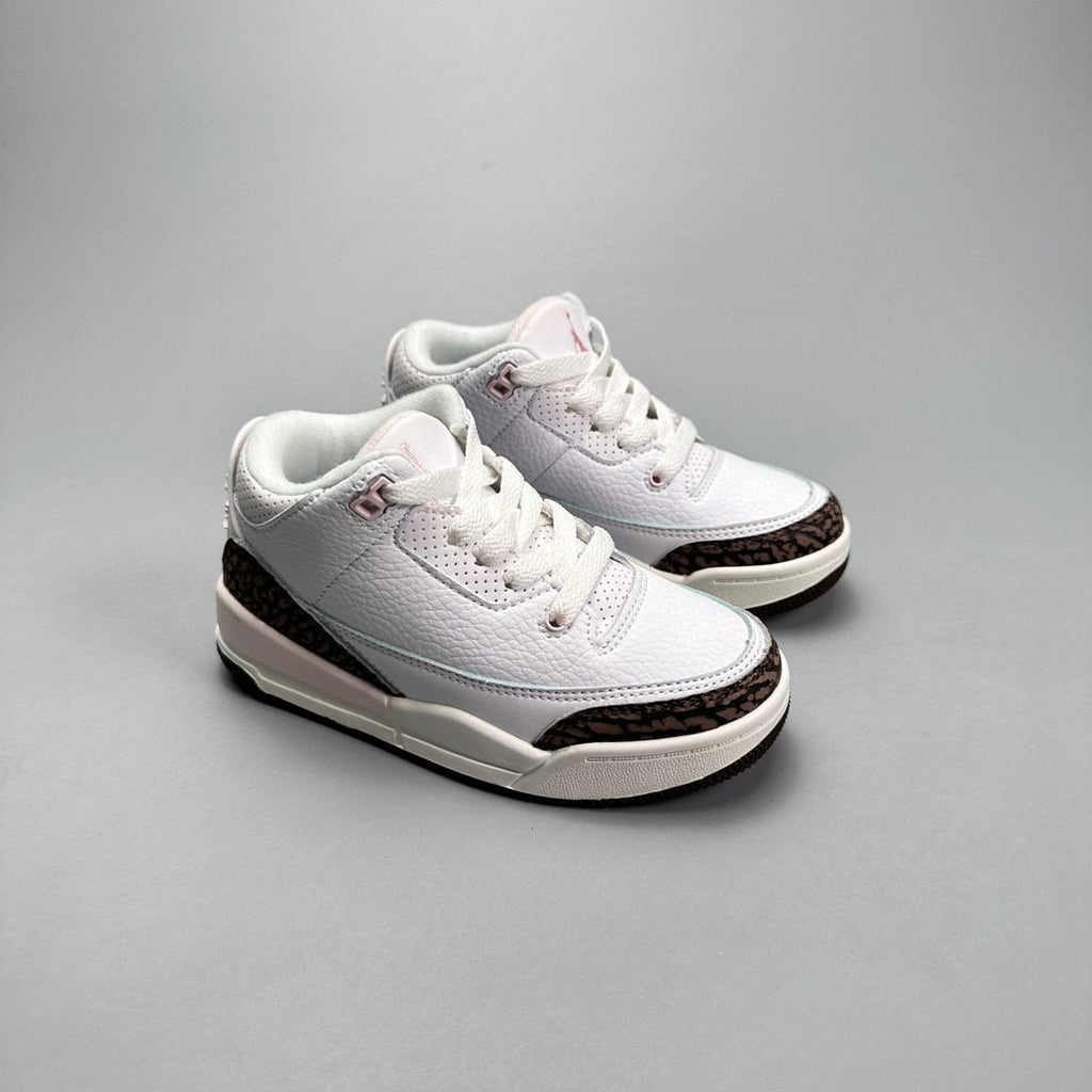 Jordan 3 children's shoes" white, dark brown"
