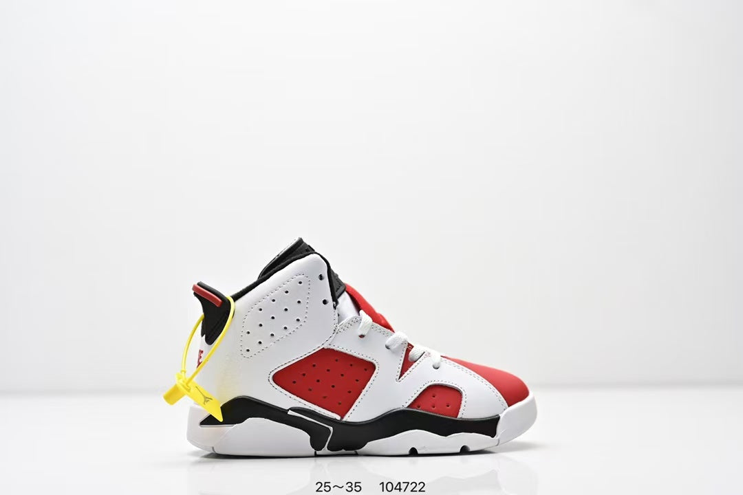 Joe 6 split leather children's shoes"white, red"