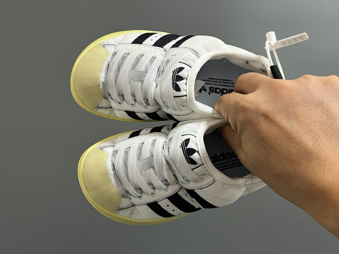 Adidas Bread Children's Slip-On Cotton Shoes" white"
