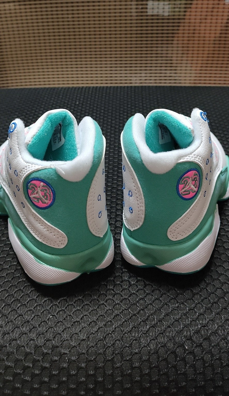 Joe 13 high top children's shoes" white, turquoise"