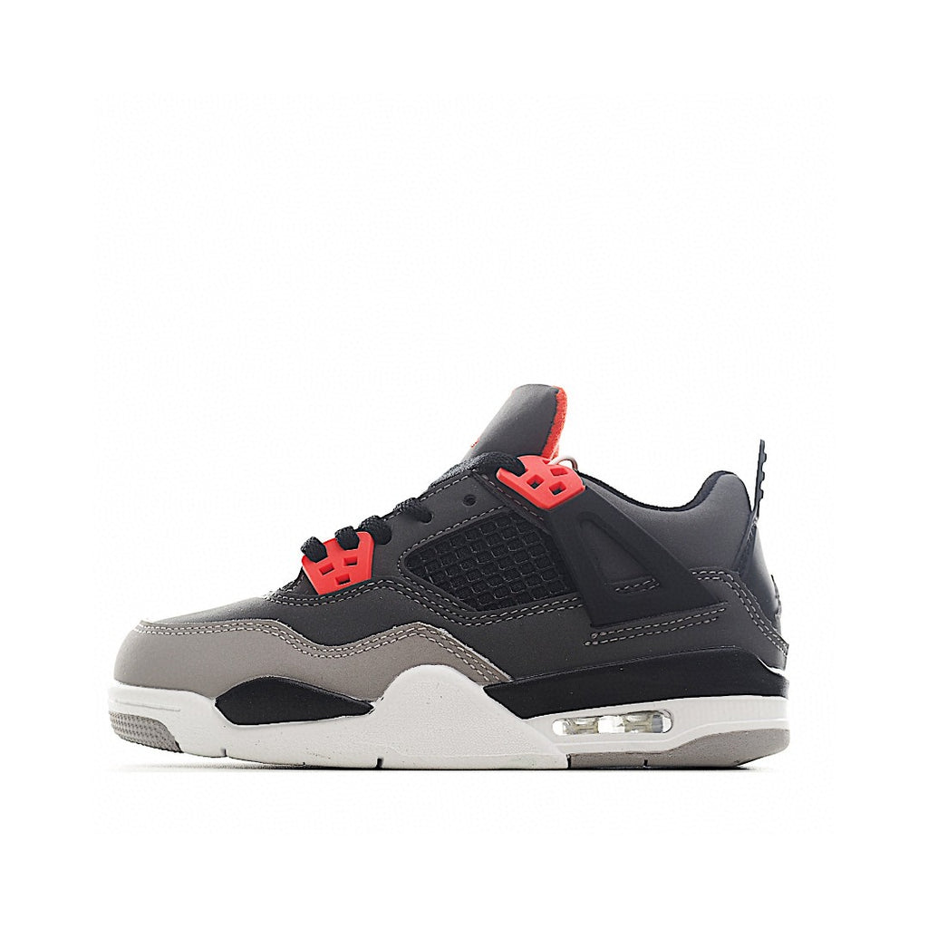 NK AJ 4th generation lace-up basketball air cushion children's shoes" black, gray"