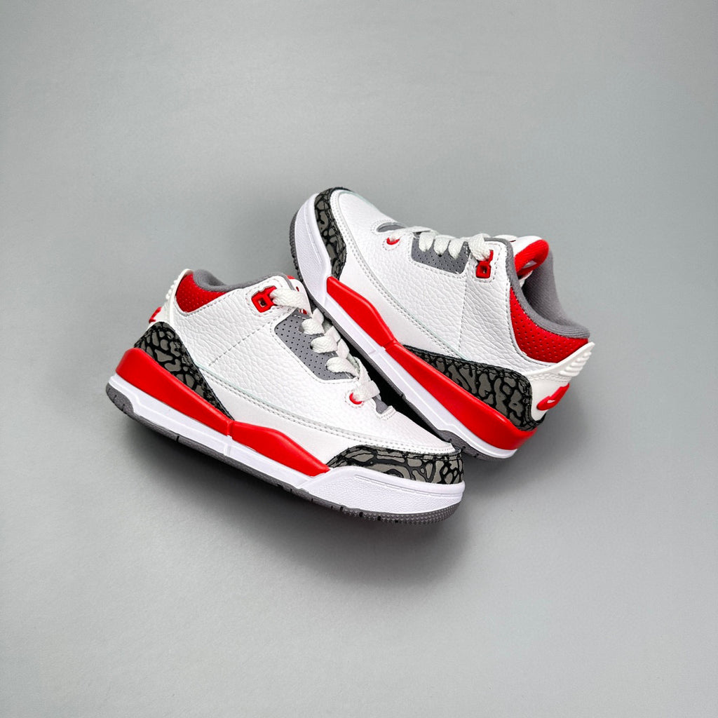 Jordan 3 children's shoes" white, red"