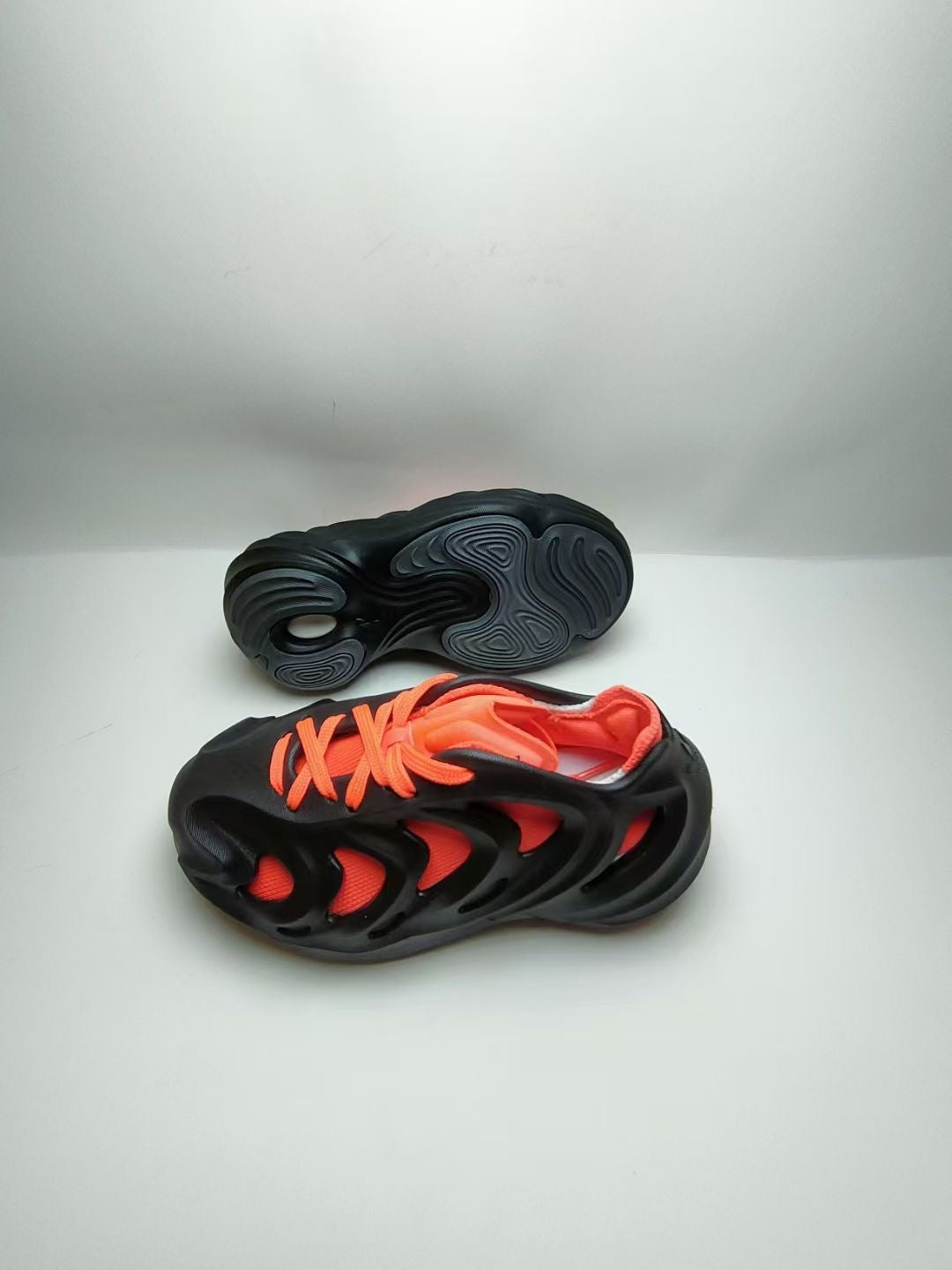ADIDAS clover adiFOM boys and girls hole shoes " Black, orange"
