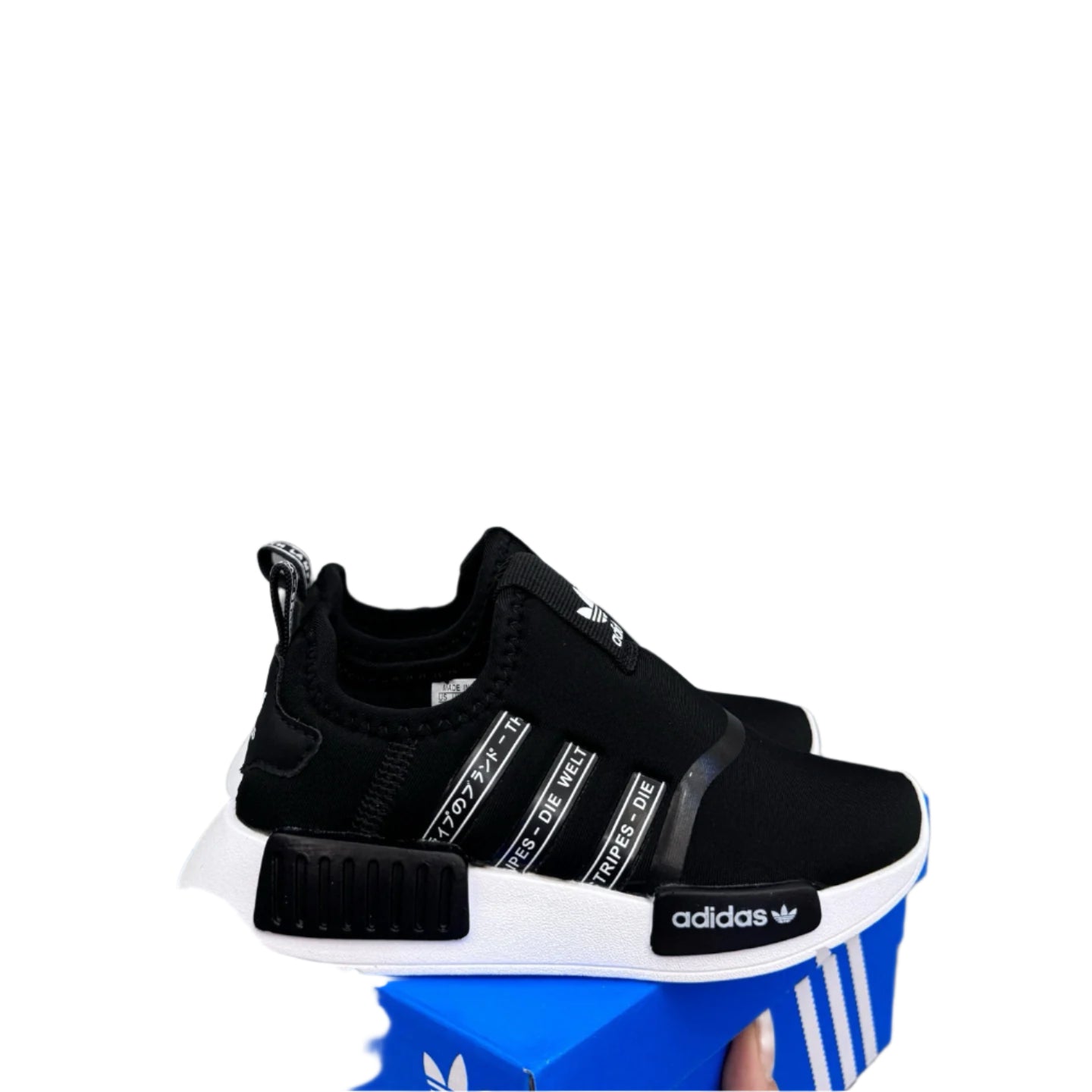 NMD slip-on shoes for kids"black"