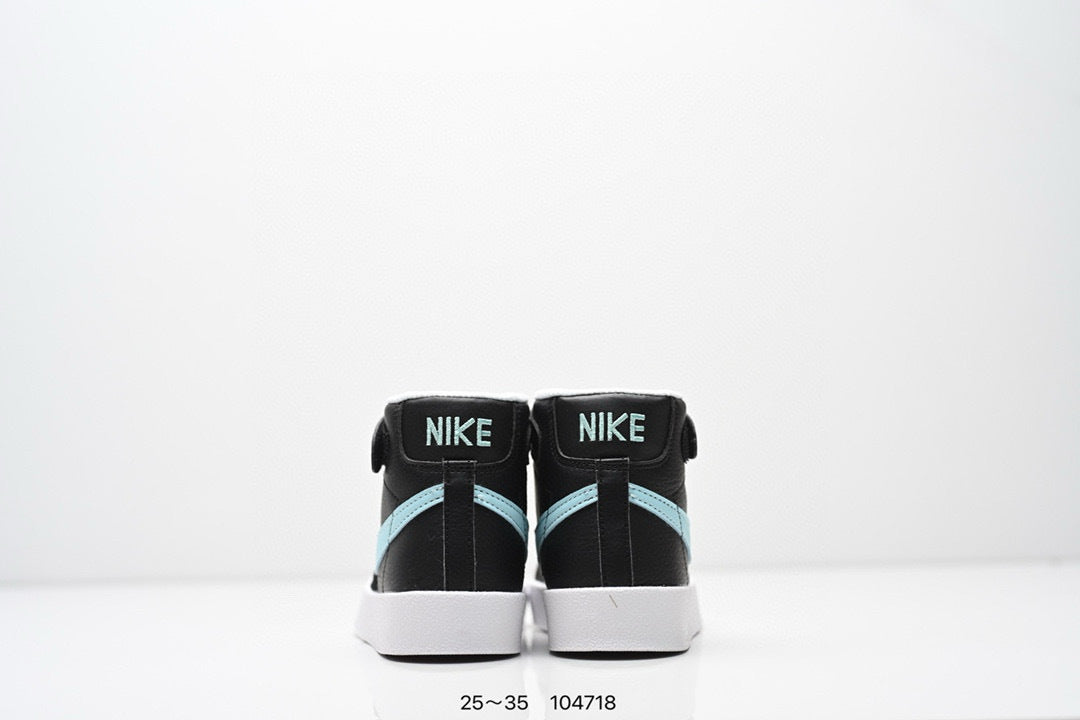 Nike Trail Blazers High-Top Velcro Kids Shoes" black"