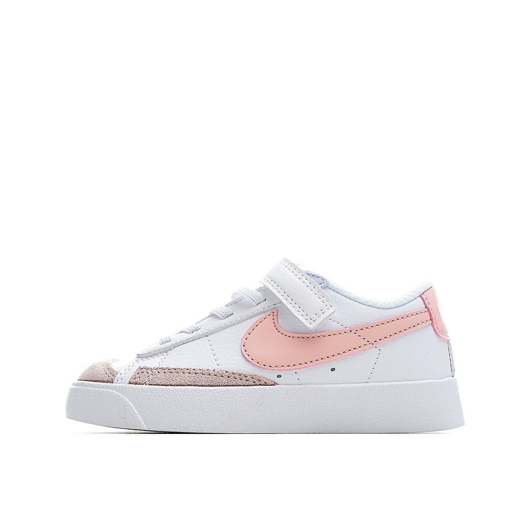 Trail Blazers Velcro Low-Top Kids Sneakers" white, pink"