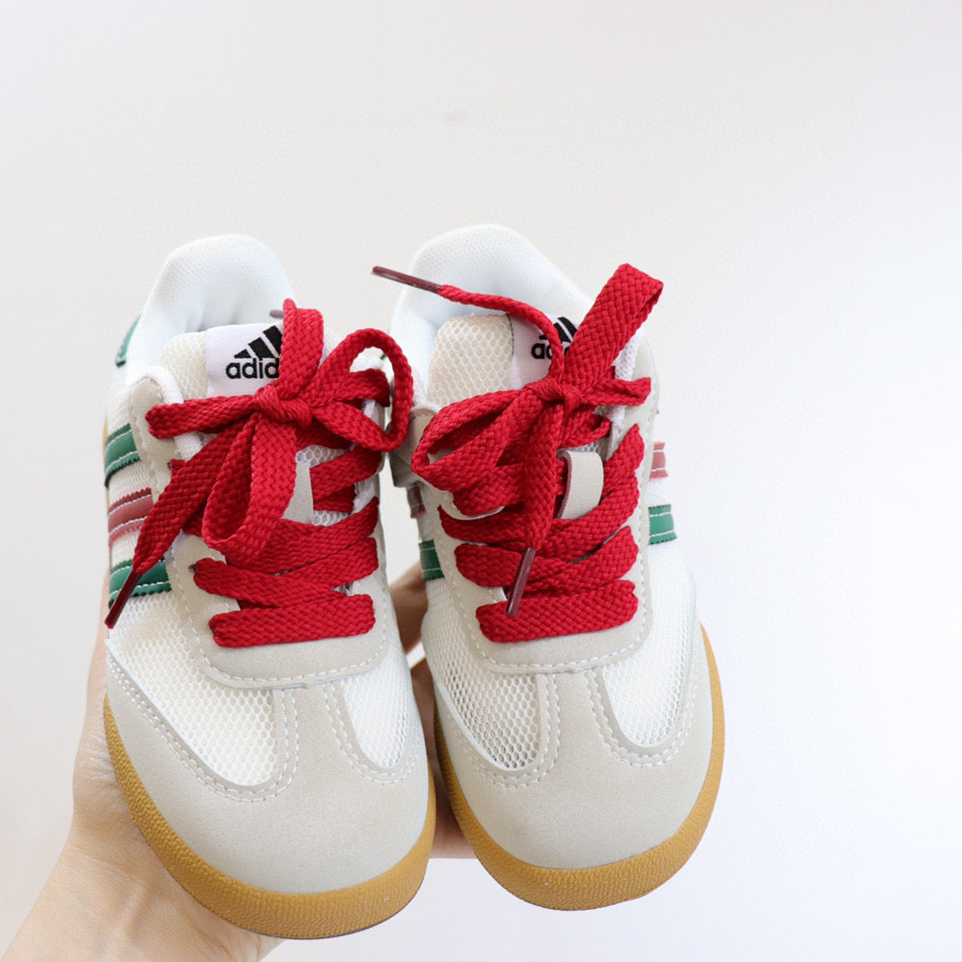 Adidas training hollow mesh panel shoes" white"