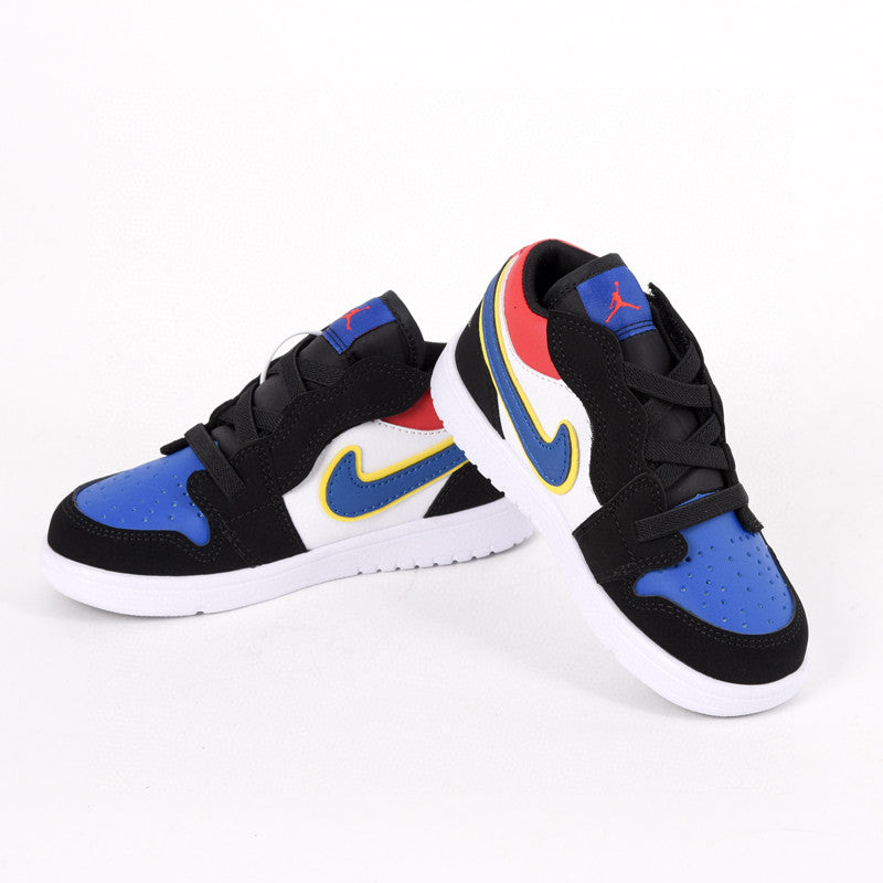 Jordan low top elastic band" white, black, blue"