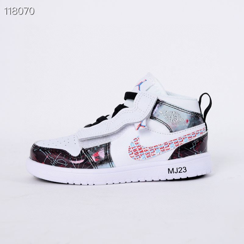 Jordan high top elastic band" white, black"