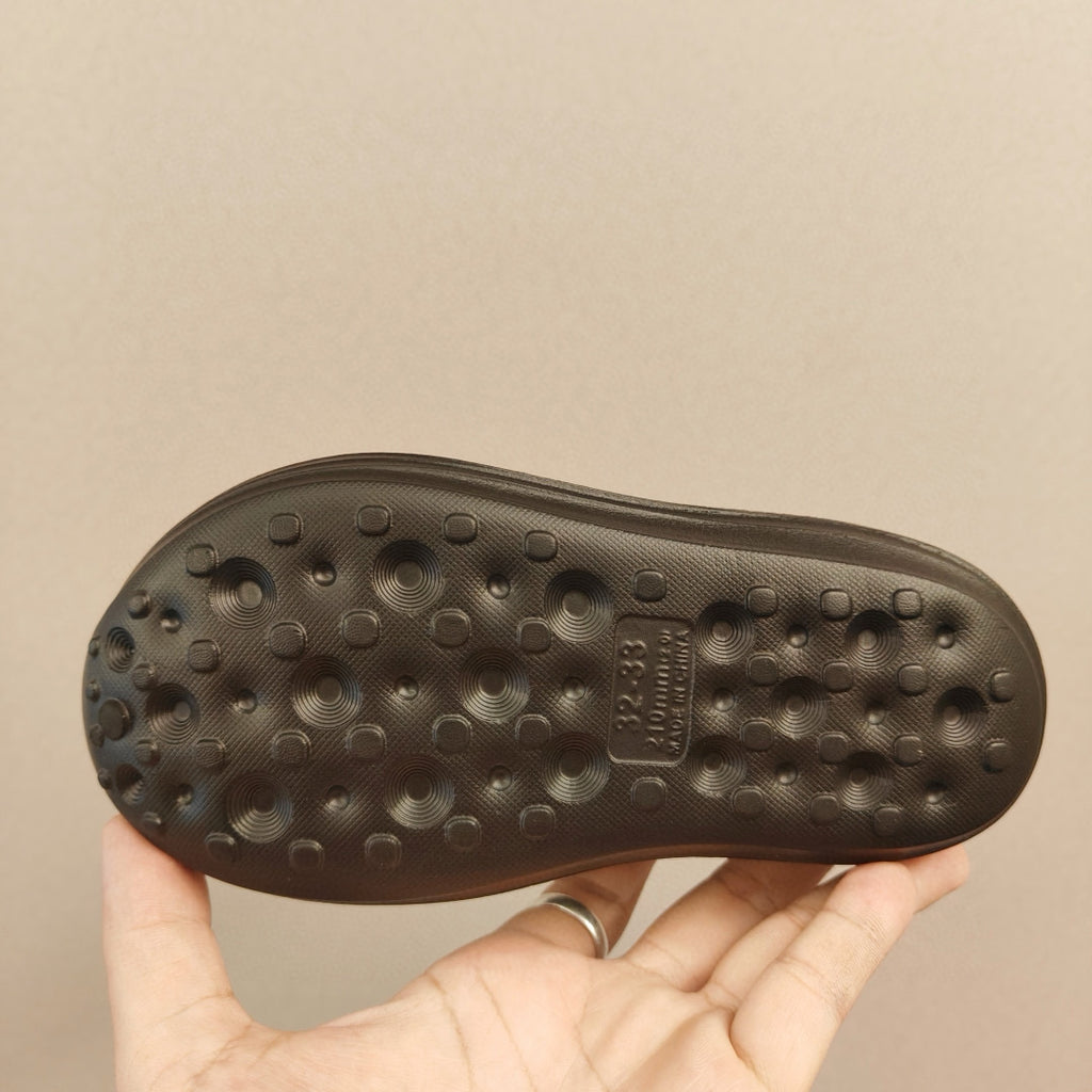 Nike hole beach sandals parent-child style" dark olive green"