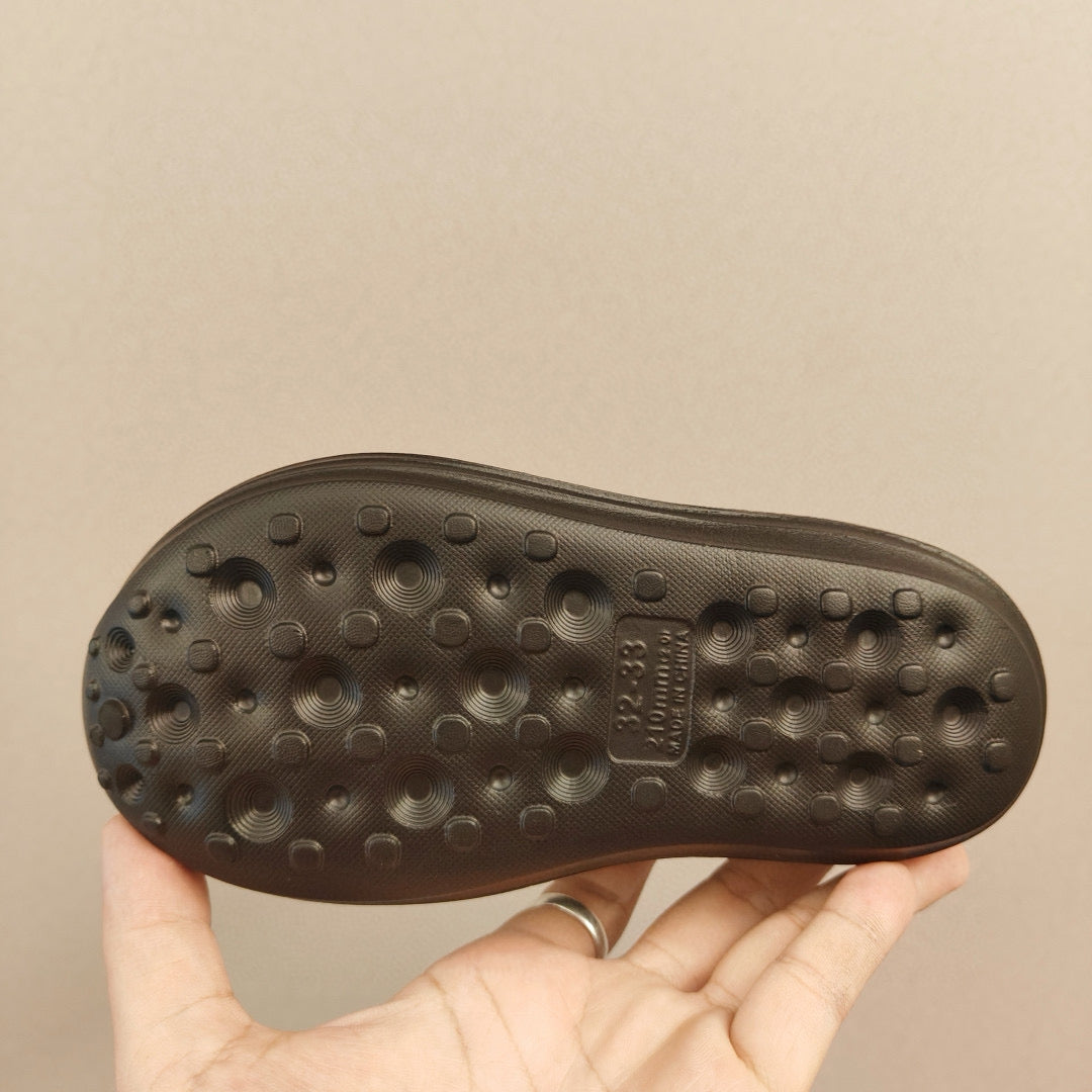 Nike hole beach sandals parent-child style" dark olive green"