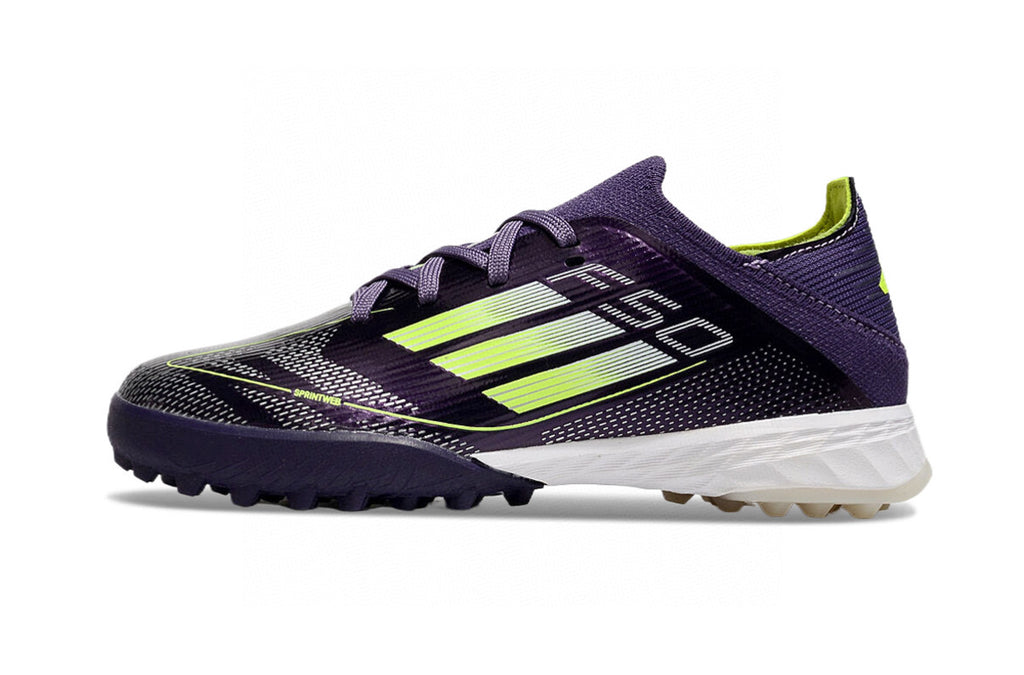 Adidas F50 knitted waterproof football shoes" purple, white"