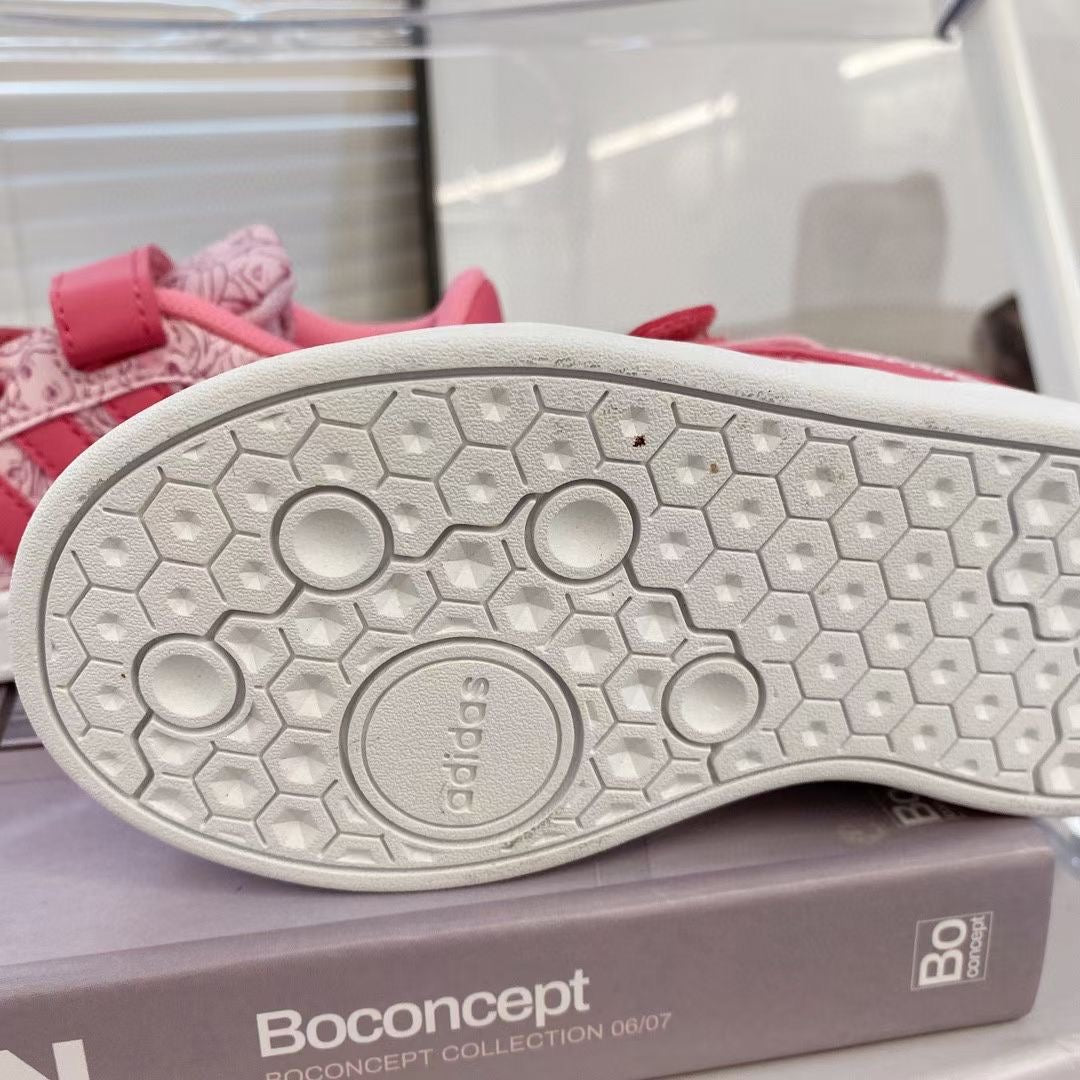 Adidas co-branded Velcro children's shoes" white, pink"