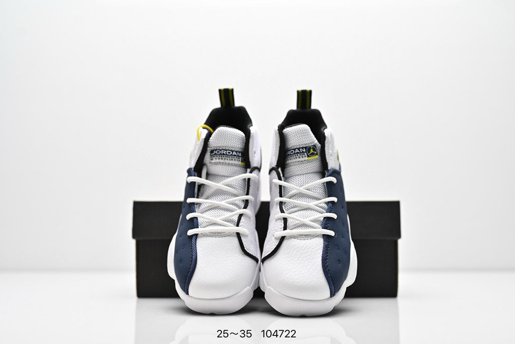 Jordan 13 children's shoes" dark blue, white"