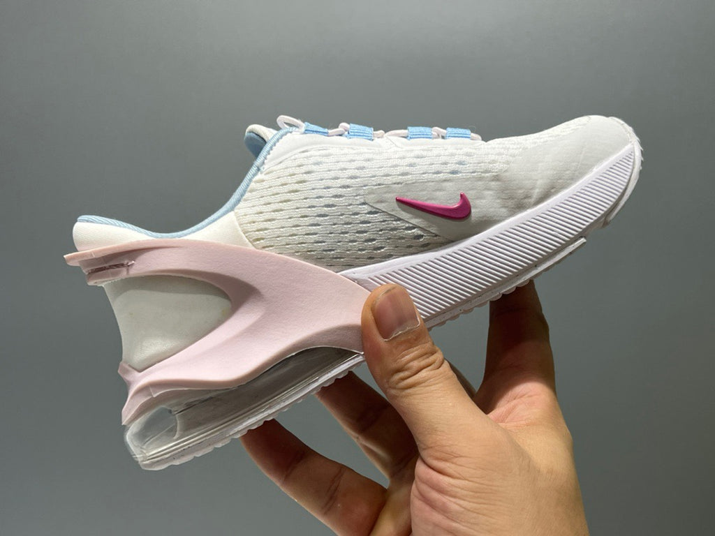 Nike 270 third generation elastic band air cushion children's shoes" white, pink, blue"