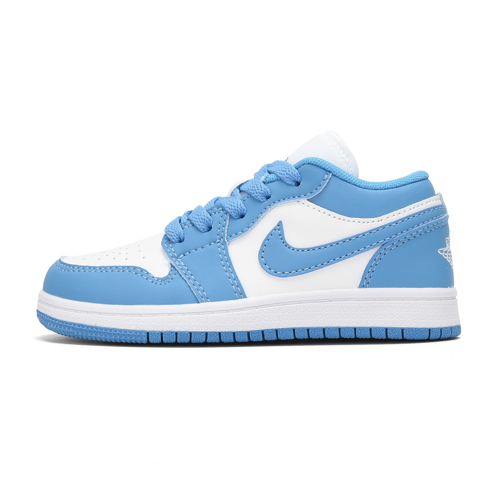 Qiaoyi low-top shoelaces" white, sky blue"