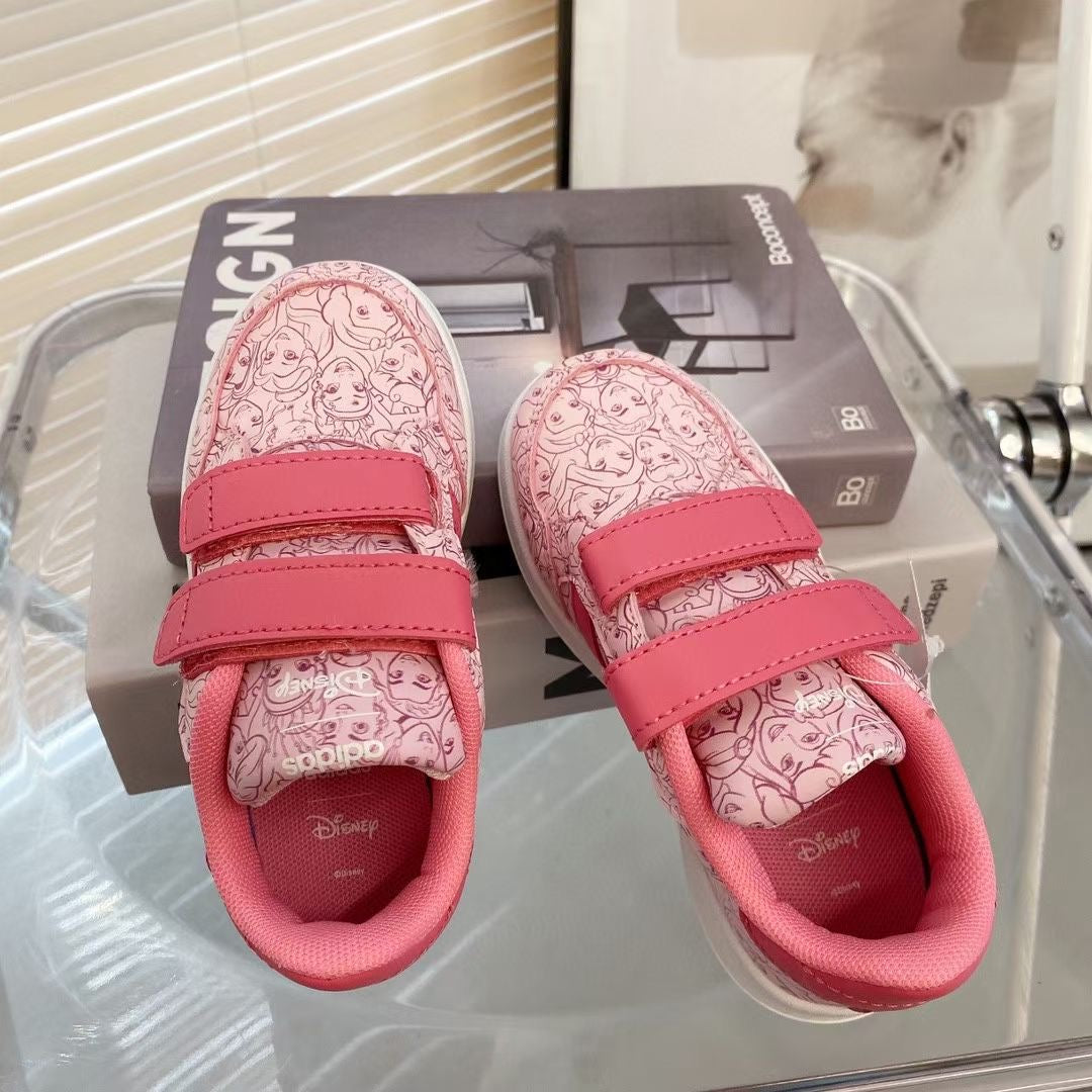 Adidas co-branded Velcro children's shoes" white, pink"