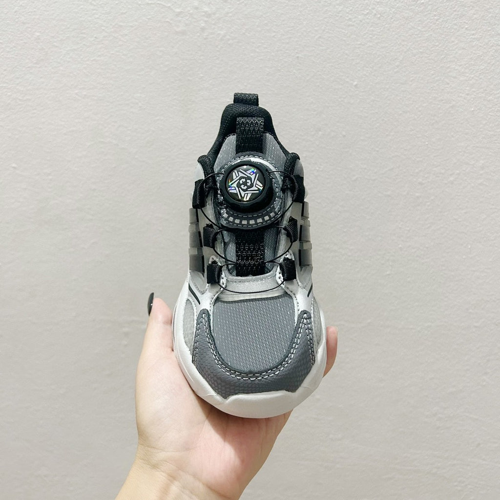 AD rotating button children's shoes" gray"