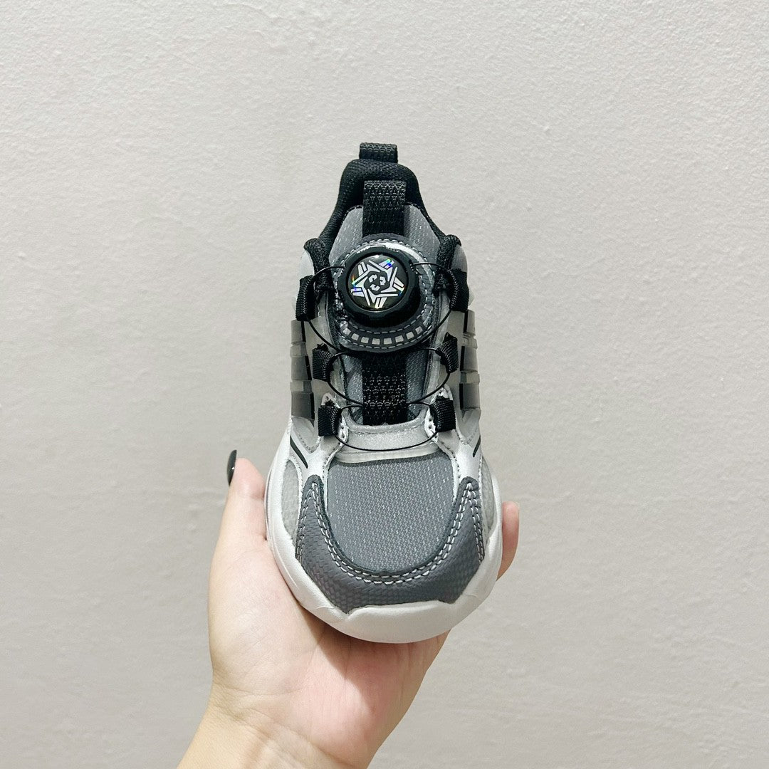 AD rotating button children's shoes" gray"