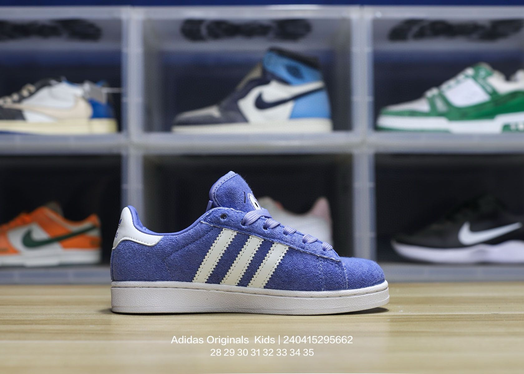 Adidas clover pig leather sneakers " blue"