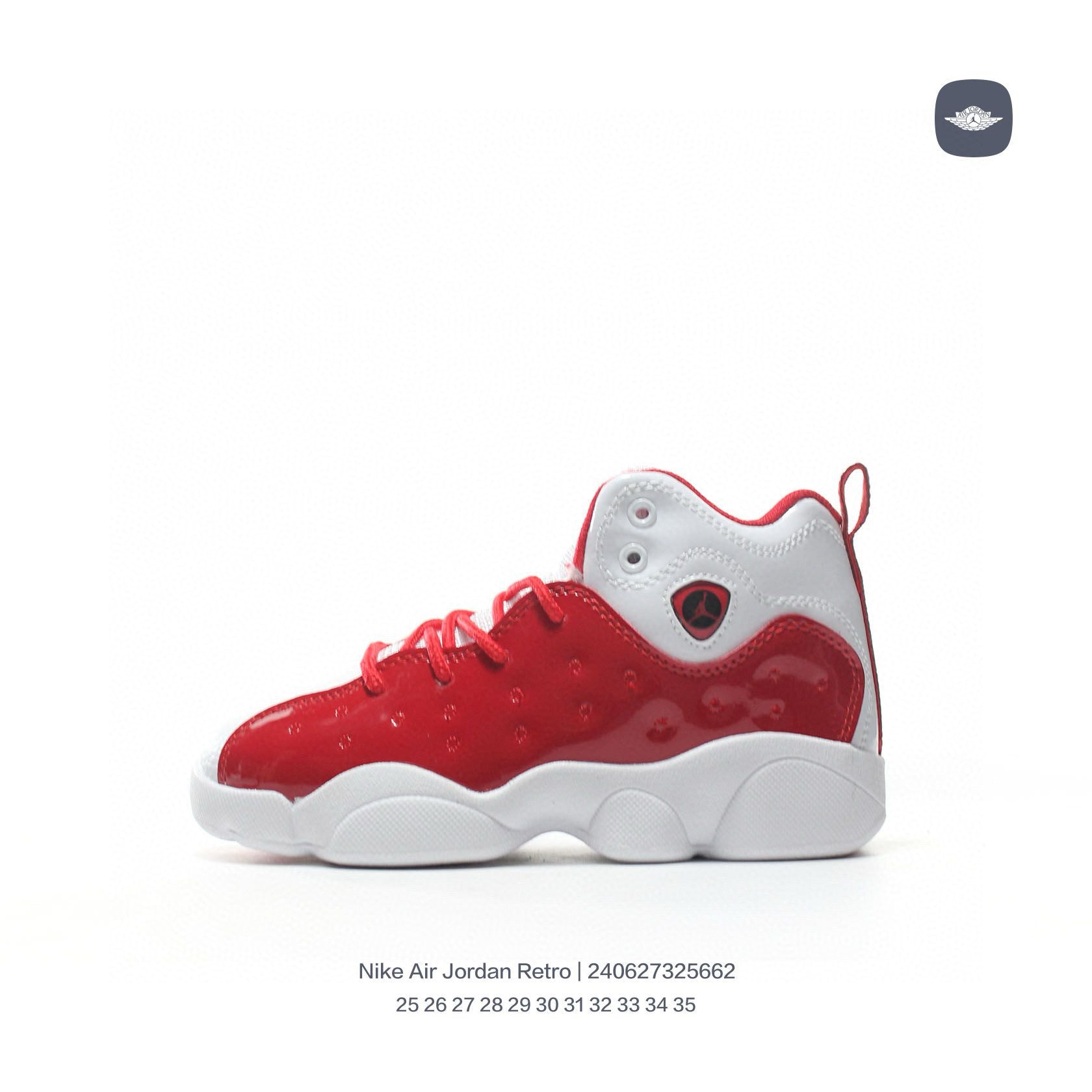 AJ13-1/split leather'  white, red"