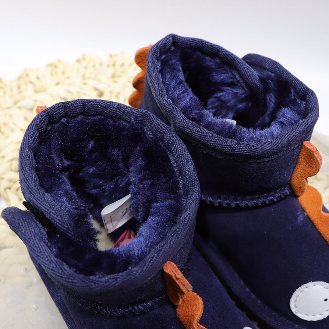 Ugg Velcro Dinosaur Children's Snow Boots" navy"
