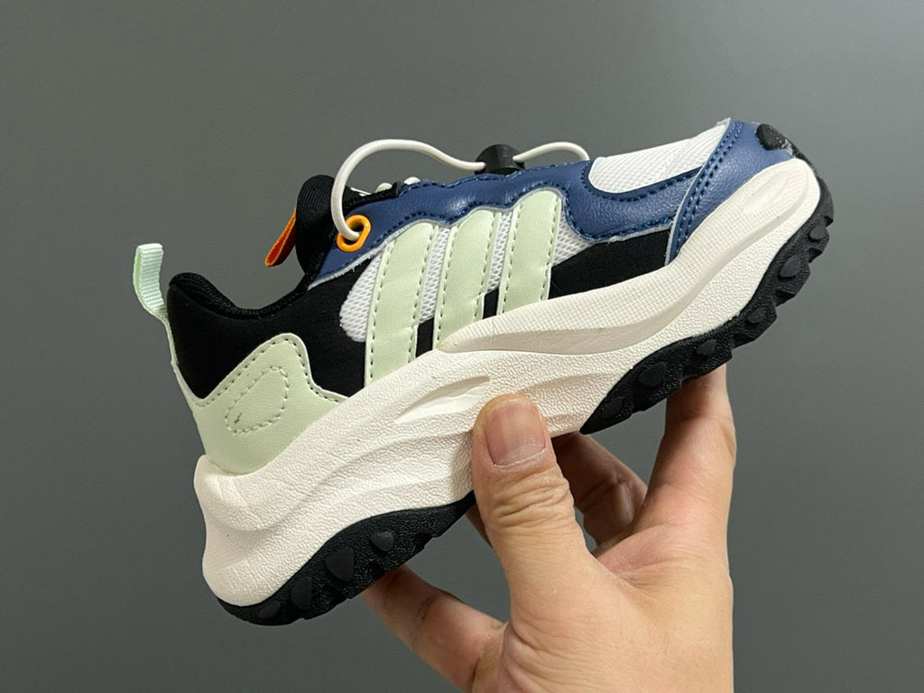 Adidas new elastic buckle children's shoes" white, black, blue"