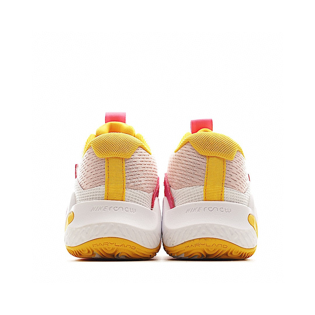 KD 5 basketball shoes" white, yellow, pink"