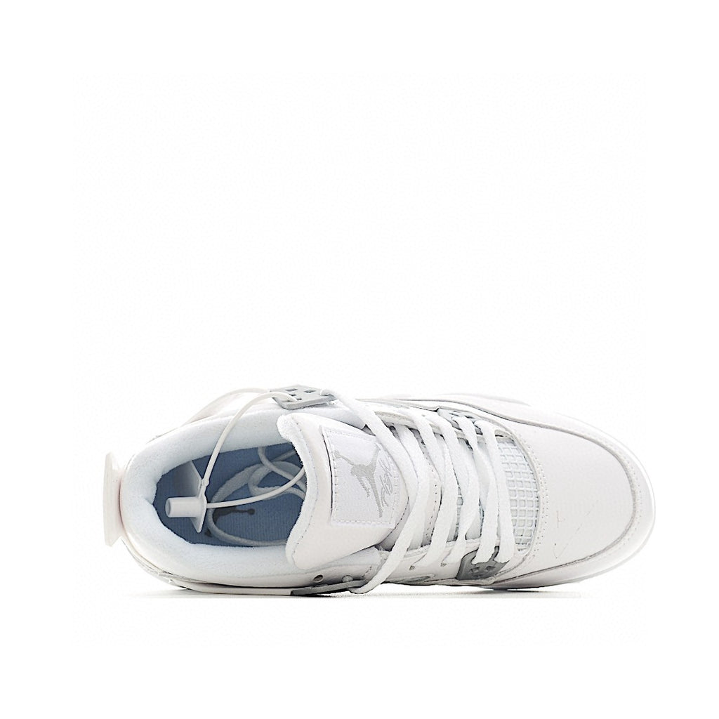 NK AJ 4th generation lace-up basketball air cushion children's shoes" white, gray"
