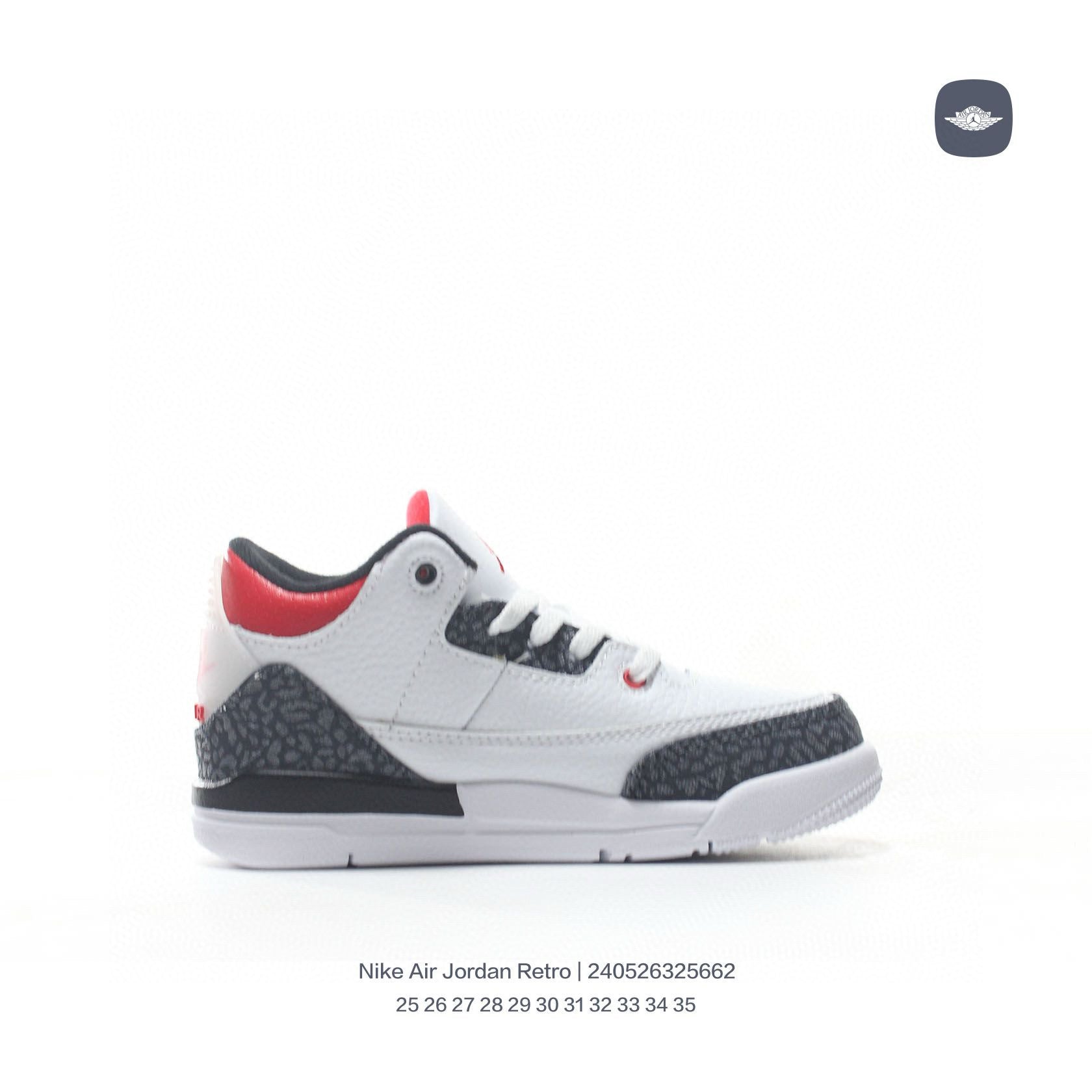 Joe 3" white, red"