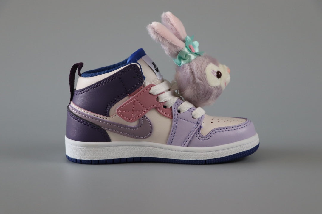 AJ-89 " light and darker purple, cream"