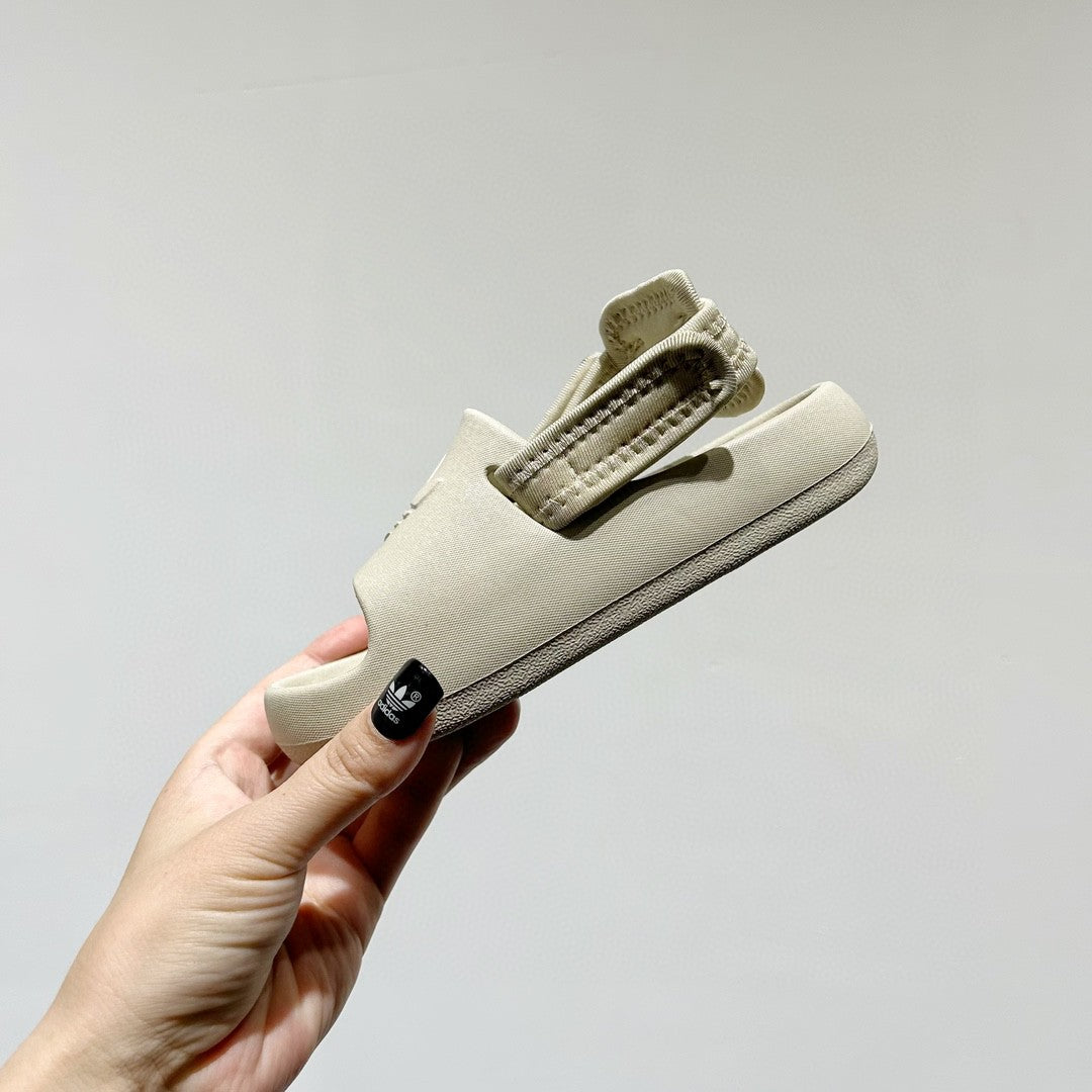 Adidas clover soft thick sole detachable two-wear children's sandals" cream"