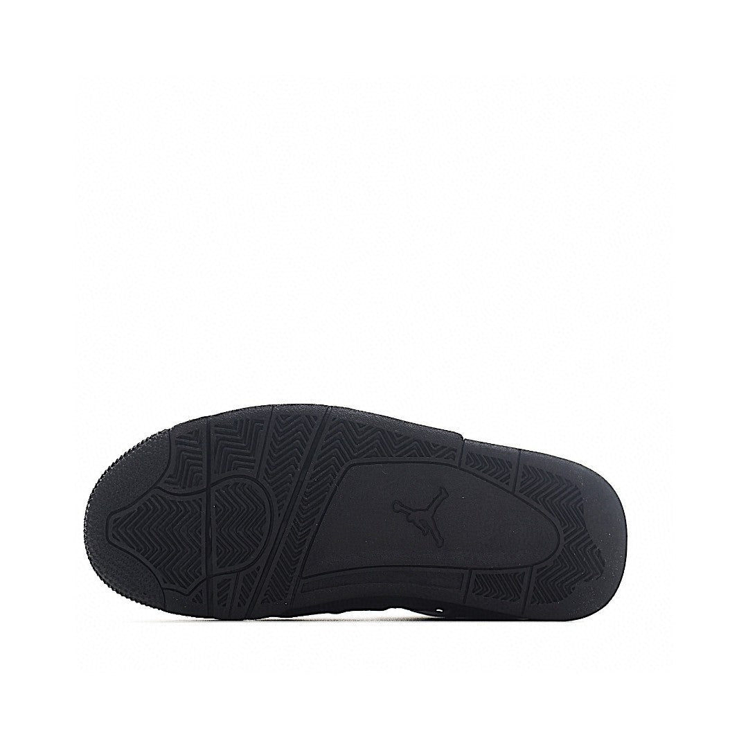 NK AJ 4th generation lace-up basketball air cushion children's shoes" black"