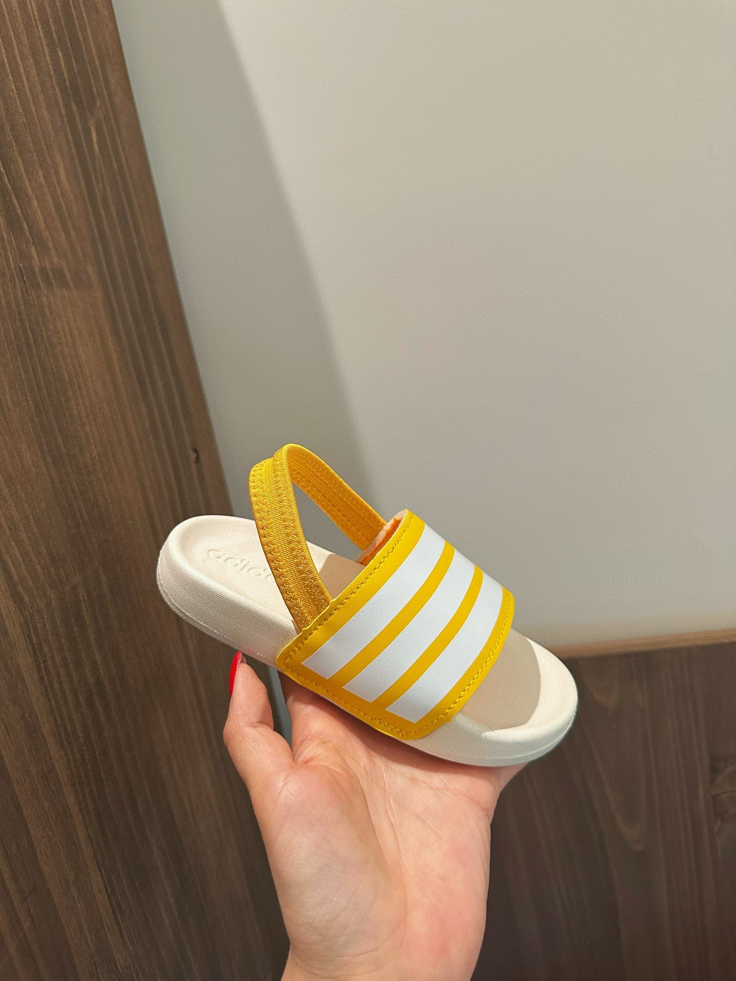 Adidas parent-child sandals" yellow, white"
